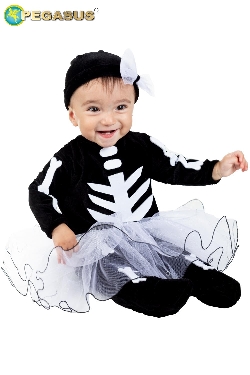 PICCOLA SCHELETRO NEONATA DI HALLOWEEN